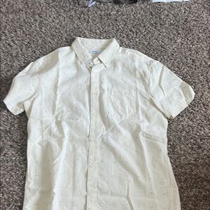 Men's Cream Short Sleeve Shirt